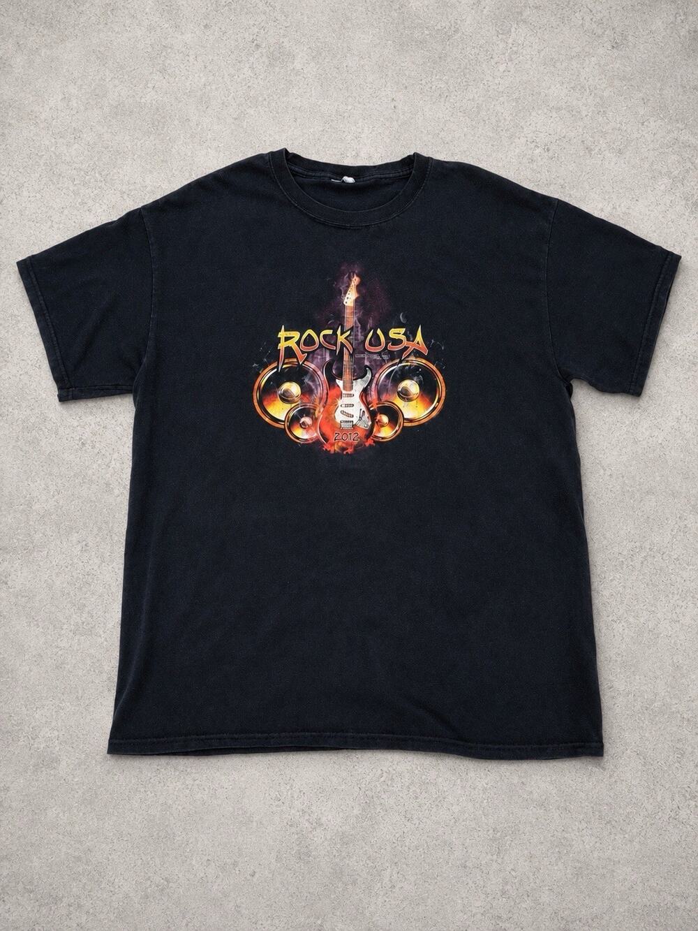 Rock USA 2012 Festival Shirt Large Motley Crue Kid Rock Shinedown Papa Roach Tee